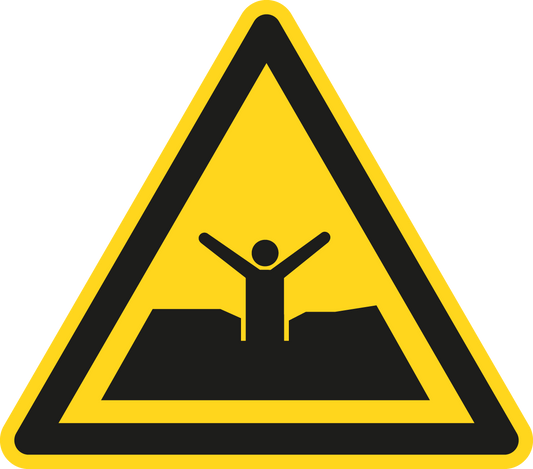 Warnschild - Warnung vor Treibsand