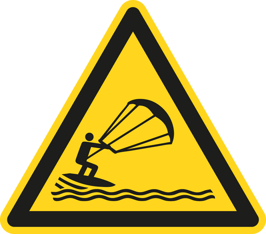 Warnschild - Warnung vor Kitesurfen