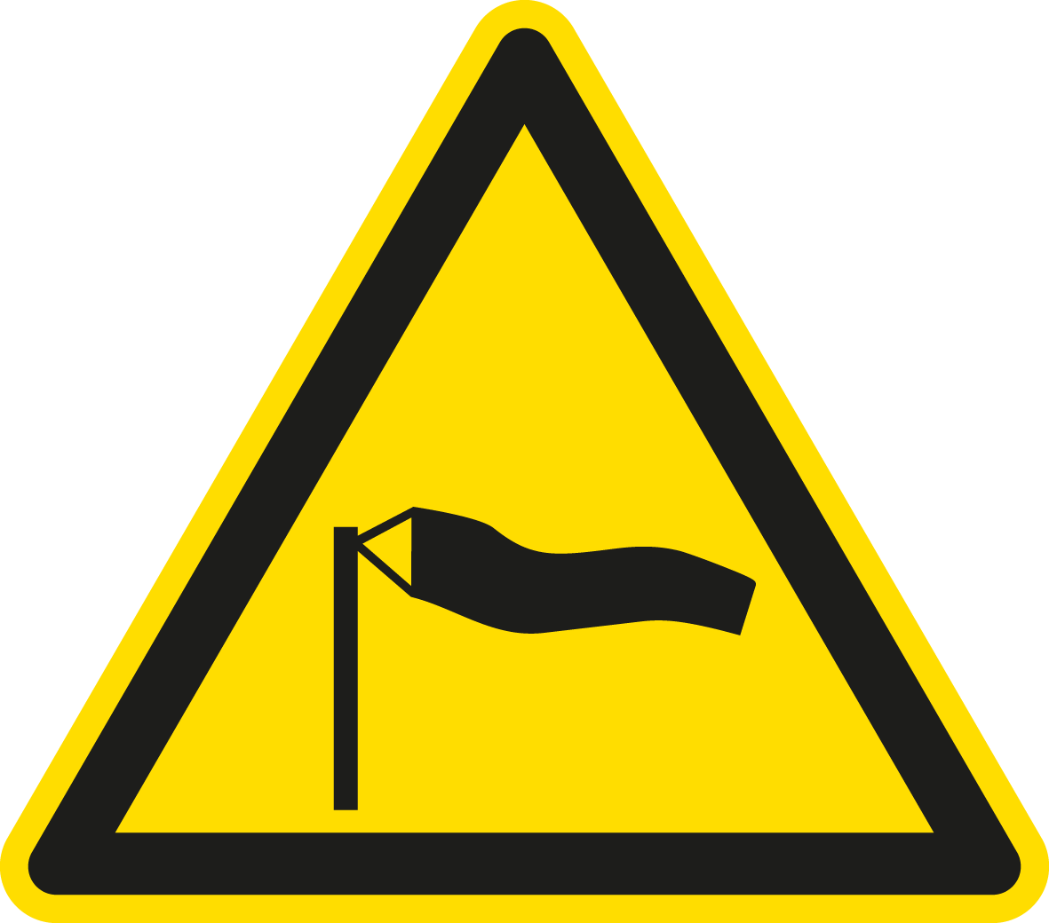 Warnschild - Warnung vor starken Winden