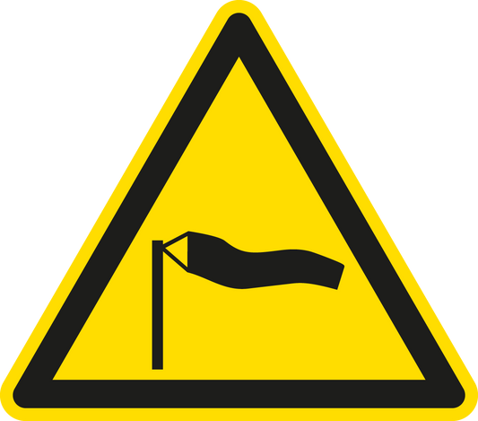 Warnschild - Warnung vor starken Winden