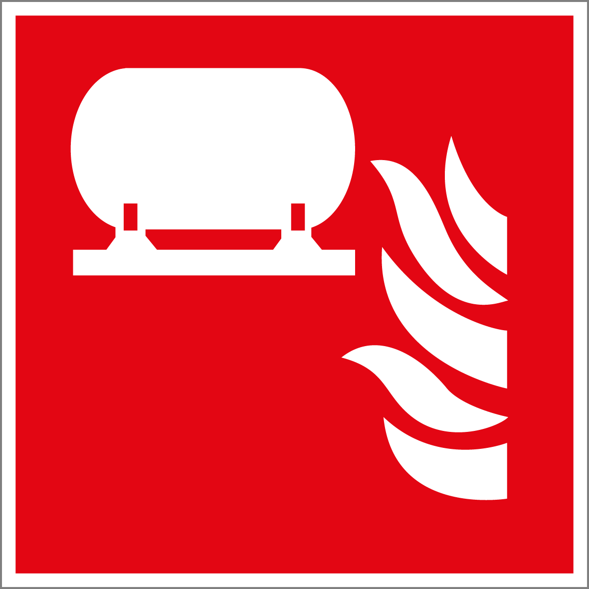 Brandschutzschild - Fest eingebaute Feuerlösch-Einrichtung