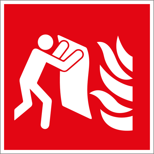 Brandschutzschild - Feuerlöschdecke