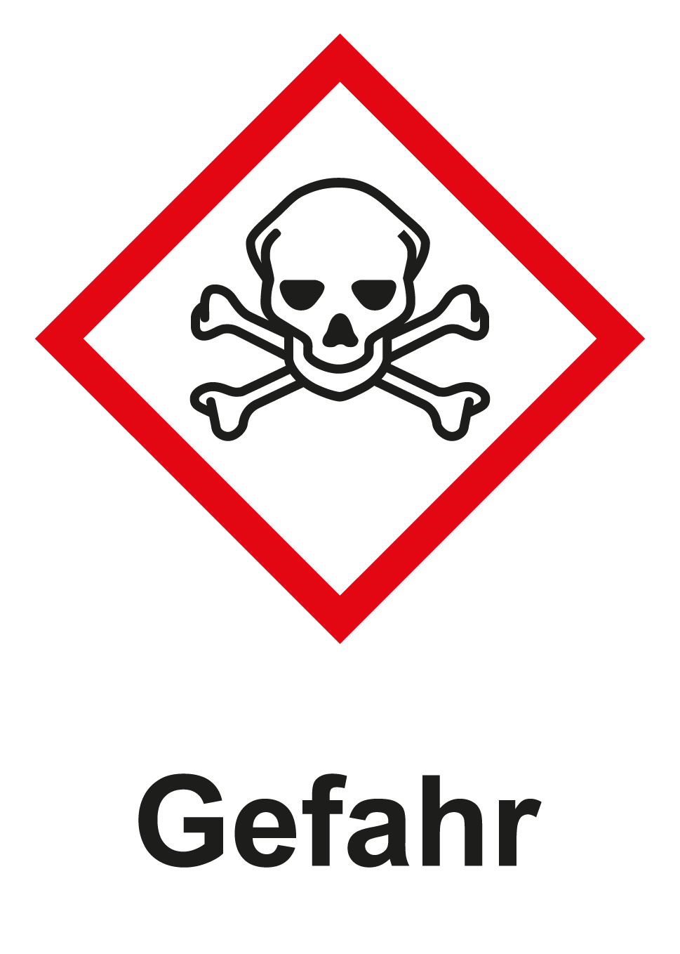 GHS Kennzeichnung - Gefahr, akute Toxizität - Folie Selbstklebend - 57 x 80 mm