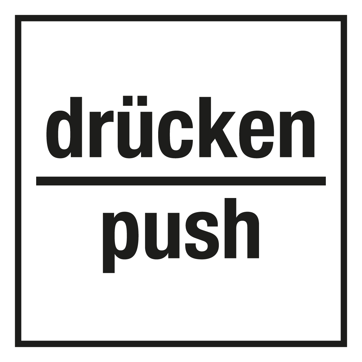Türkennzeichnung - drücken/ push 