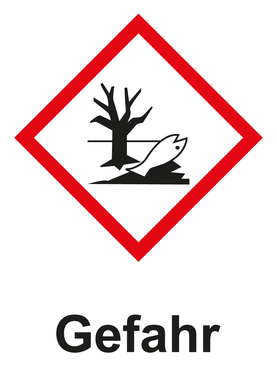 GHS Kennzeichnung - Gefahr, umweltgefährlich - Folie Selbstklebend - 57 x 80 mm