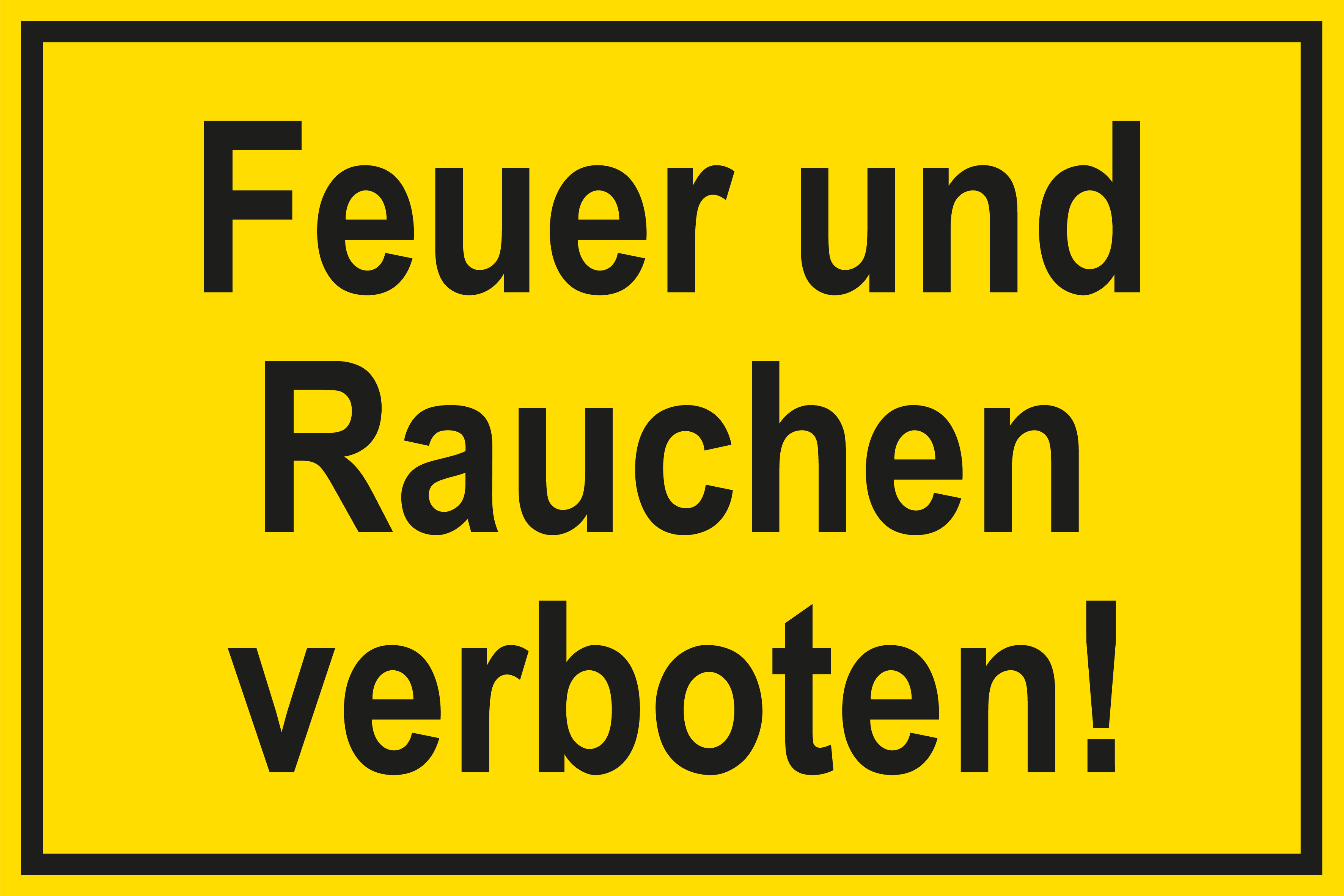 Schild für Gas- und Heizungsanlagen - Feuer und Rauchen verboten! - Folie Selbstklebend - 20 x 30 cm