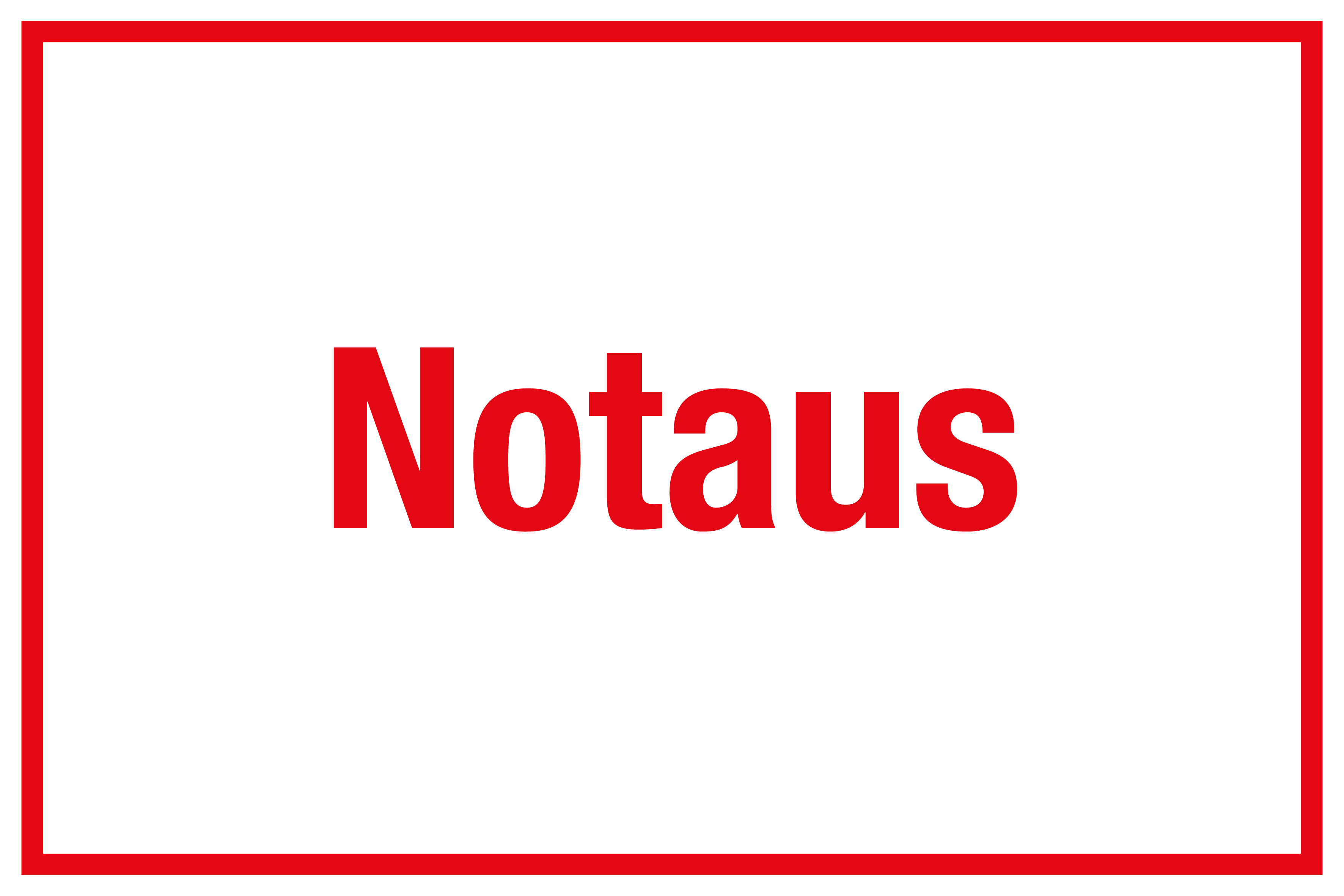 Schild für Gas- und Heizungsanlagen - Notaus - Folie Selbstklebend - 20 x 30 cm